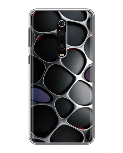 Чехол для Xiaomi Redmi K20 с картинкой «Объемная темная решетка»