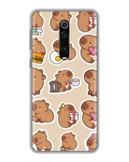 Чохол для Xiaomi Redmi K20 з картинкою «Капібари паттерн»