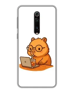 Чохол для Xiaomi Redmi K20 з картинкою «Капібара з ноутбуком»