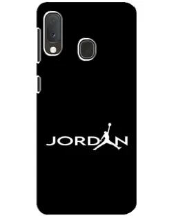 Чехол для Samsung Galaxy A20e с картинкой «Jordan White Logo»