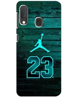 Чехол для Samsung Galaxy A20e с картинкой «Jordan Cyan 23»
