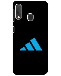 Чехол для Samsung Galaxy A20e с картинкой «Adidas Cyan Logo»