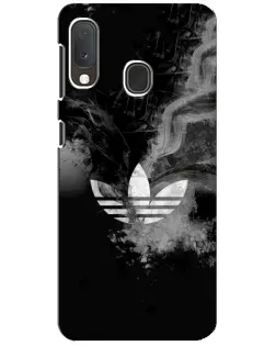 Чехол для Samsung Galaxy A20e с картинкой «Абстрактный дым Adidas»