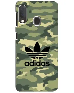 Чехол для Samsung Galaxy A20e с картинкой «Милитари стиль Adidas»