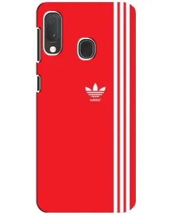 Чехол для Samsung Galaxy A20e с картинкой «Красный минимализм Adidas»