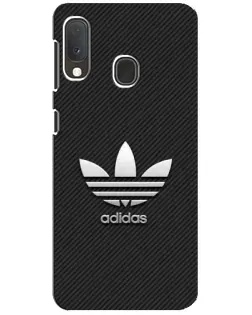 Чехол для Samsung Galaxy A20e с картинкой «Adidas Карбоновая текстура»