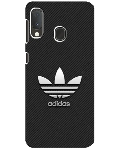 Чехол для Samsung Galaxy A20e с картинкой «Adidas Карбоновая текстура»