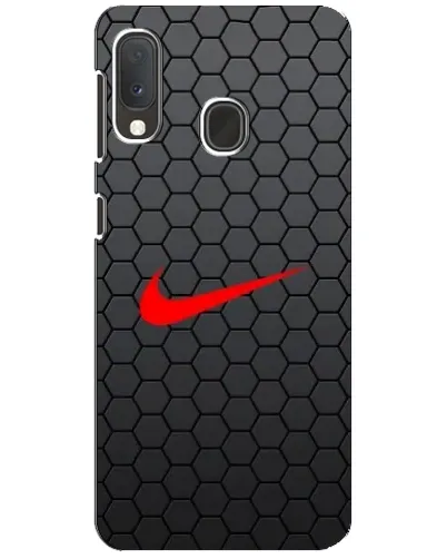 Чехол для Samsung Galaxy A20e с картинкой «Nike — карбоновая сетка»