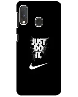Чехол для Samsung Galaxy A20e с картинкой «Текстовый принт Nike»