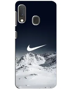 Чехол для Samsung Galaxy A20e с картинкой «Nike — зимние горы»