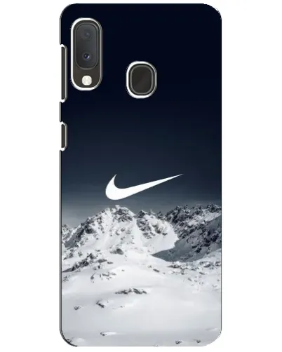 Чехол для Samsung Galaxy A20e с картинкой «Nike — зимние горы»