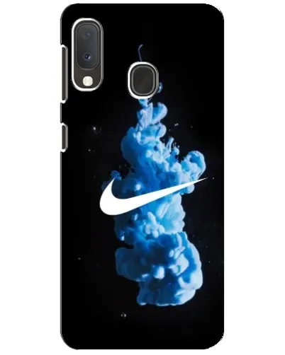 Чехол для Samsung Galaxy A20e с картинкой «Nike и синий дым»