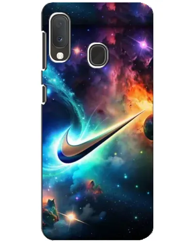 Чехол для Samsung Galaxy A20e с картинкой «Космический Nike Swoosh»