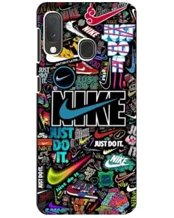 Чохол для Samsung Galaxy A20e з картинкою «Яскравий колаж Nike»