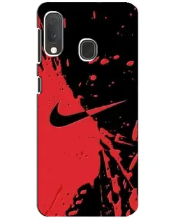 Чохол для Samsung Galaxy A20e з картинкою «Червоні бризки Nike»