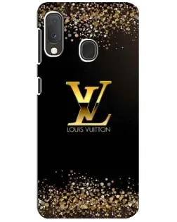 Чехол для Samsung Galaxy A20e с картинкой «LV — золотые искры»