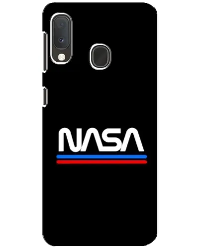 Чехол для Samsung Galaxy A20e с картинкой «NASA — классика Red Blue»