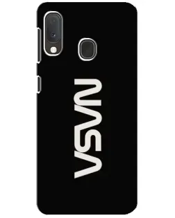 Чехол для Samsung Galaxy A20e с картинкой «NASA — вертикальный логотип»