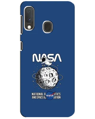 Чехол для Samsung Galaxy A20e с картинкой «NASA — лунная миссия»