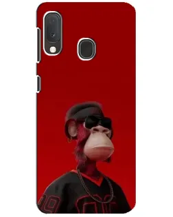 Чехол для Samsung Galaxy A20e с картинкой «Bored Ape в красном»