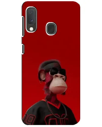 Чехол для Samsung Galaxy A20e с картинкой «Bored Ape в красном»