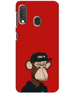 Чехол для Samsung Galaxy A20e с картинкой «Bored Ape — красный фон»
