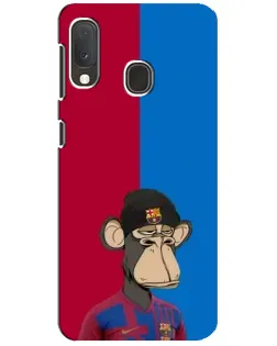 Чехол для Samsung Galaxy A20e с картинкой «Bored Ape — фанат Барсы»