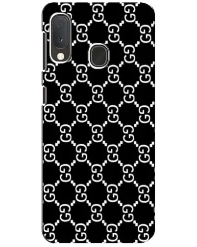 Чехол для Samsung Galaxy A20e с картинкой «Gucci — сетчатый паттерн»