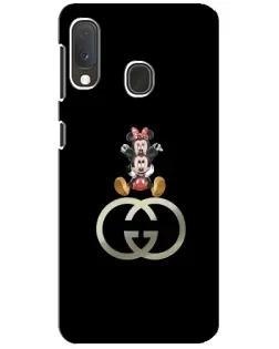 Чехол для Samsung Galaxy A20e с картинкой «Минни Маус на лого»