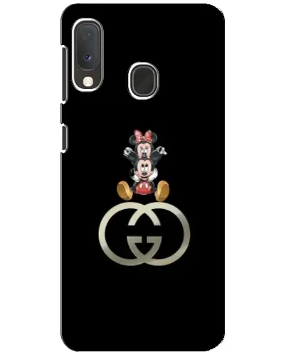 Чехол для Samsung Galaxy A20e с картинкой «Минни Маус на лого»