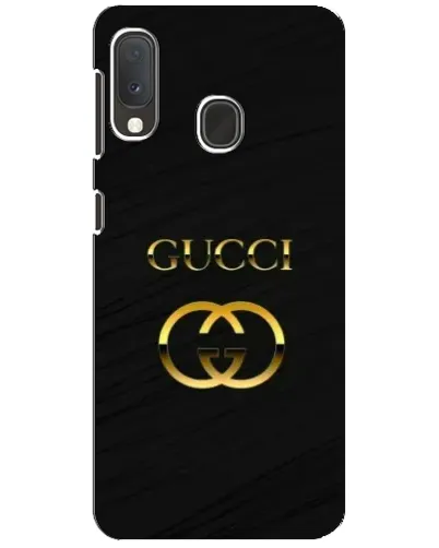 Чехол для Samsung Galaxy A20e с картинкой «Золотой логотип Gucci»