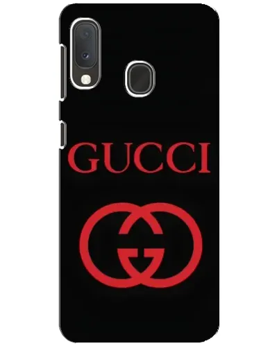 Чехол для Samsung Galaxy A20e с картинкой «Gucci — красный логотип»