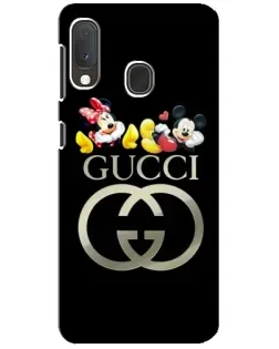 Чехол для Samsung Galaxy A20e с картинкой «Gucci — герои Disney»