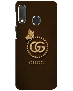 Чехол для Samsung Galaxy A20e с картинкой «Gucci — золотая бабочка»