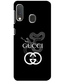 Чехол для Samsung Galaxy A20e с картинкой «Gucci — серебряная змея»