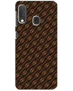 Чехол для Samsung Galaxy A20e с картинкой «Gucci — золотые диагонали»