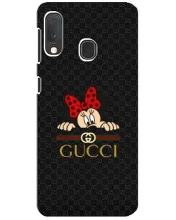 Чехол для Samsung Galaxy A20e с картинкой «Минни Маус Gucci — черный»
