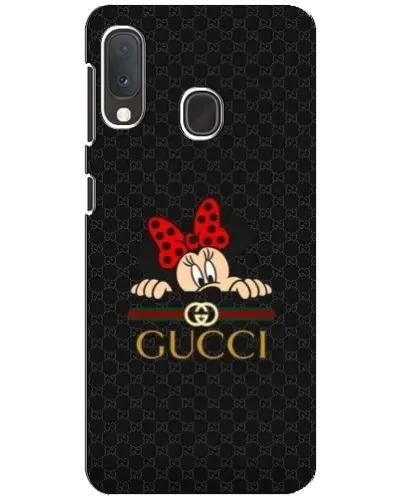 Чехол для Samsung Galaxy A20e с картинкой «Минни Маус Gucci — черный»