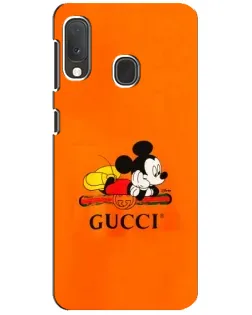 Чохол для Samsung Galaxy A20e з картинкою «Міккі Маус Gucci — помаранч»