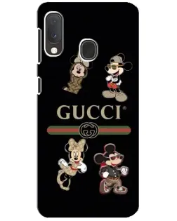 Чохол для Samsung Galaxy A20e з картинкою «Gucci — герої Disney та монограма»