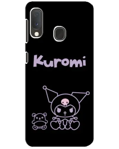 Чехол для Samsung Galaxy A20e с картинкой «Kuromi — черный минимализм» Чехол для Samsung Galaxy A20e с картинкой «Kuromi — черный минимализм»