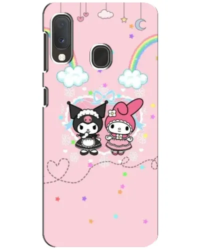 Чехол для Samsung Galaxy A20e с картинкой «My Melody и Kuromi» Чехол для Samsung Galaxy A20e с картинкой «My Melody и Kuromi»