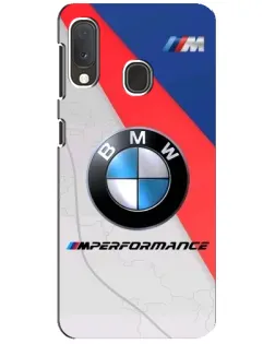 Чехол для Samsung Galaxy A20e с картинкой «BMW Performance стиль»