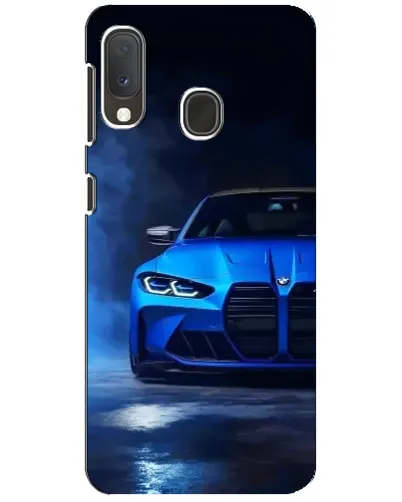 Чехол для Samsung Galaxy A20e с картинкой «Голубая BMW M4» Чехол для Samsung Galaxy A20e с картинкой «Голубая BMW M4»