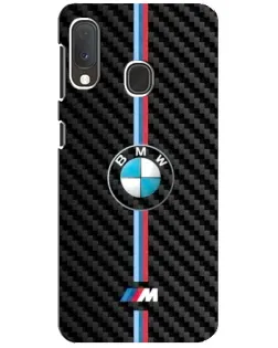 Чехол для Samsung Galaxy A20e с картинкой «Эмблема BMW и карбон»