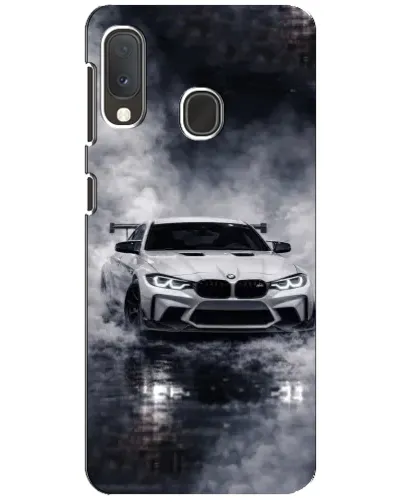 Чехол для Samsung Galaxy A20e с картинкой «BMW сквозь туман» Чехол для Samsung Galaxy A20e с картинкой «BMW сквозь туман»