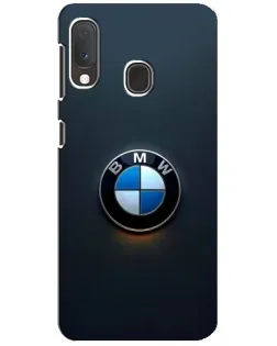 Чехол для Samsung Galaxy A20e с картинкой «Логотип BMW — минимализм»