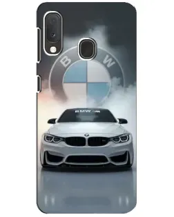 Чохол для Samsung Galaxy A20e з картинкою «BMW в білому диму»