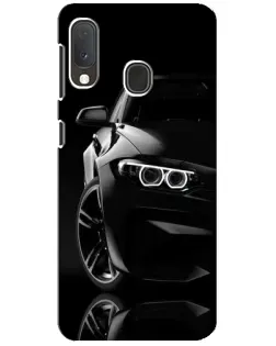 Чохол для Samsung Galaxy A20e з картинкою «Чорна BMW — профіль»