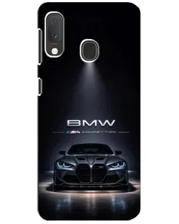 Чохол для Samsung Galaxy A20e з картинкою «BMW крізь нічне місто»